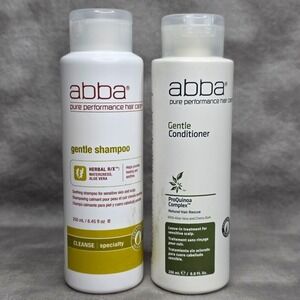 ABBA Gentle Shampoo & Conditioner SET 8 oz Aloe, Cherry‎ Bark, Watercress
